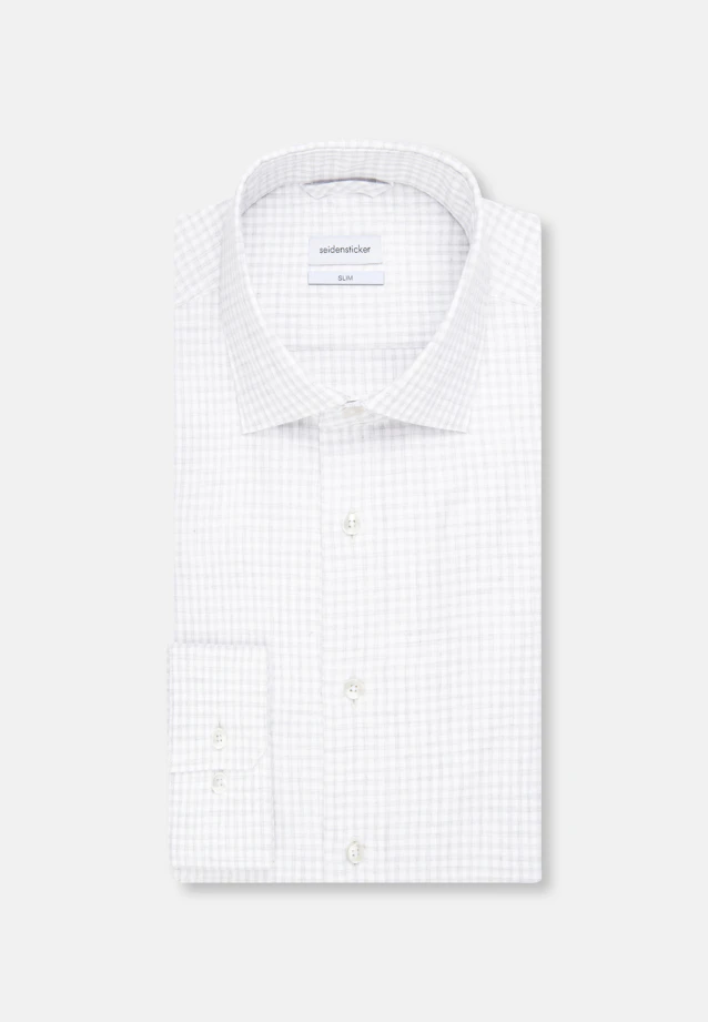 Slim Business Hemd Karo in Grau |  Seidensticker Onlineshop