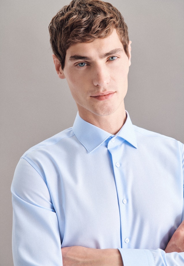 X-Slim Business Hemd Uni in Mittelblau |  Seidensticker Onlineshop