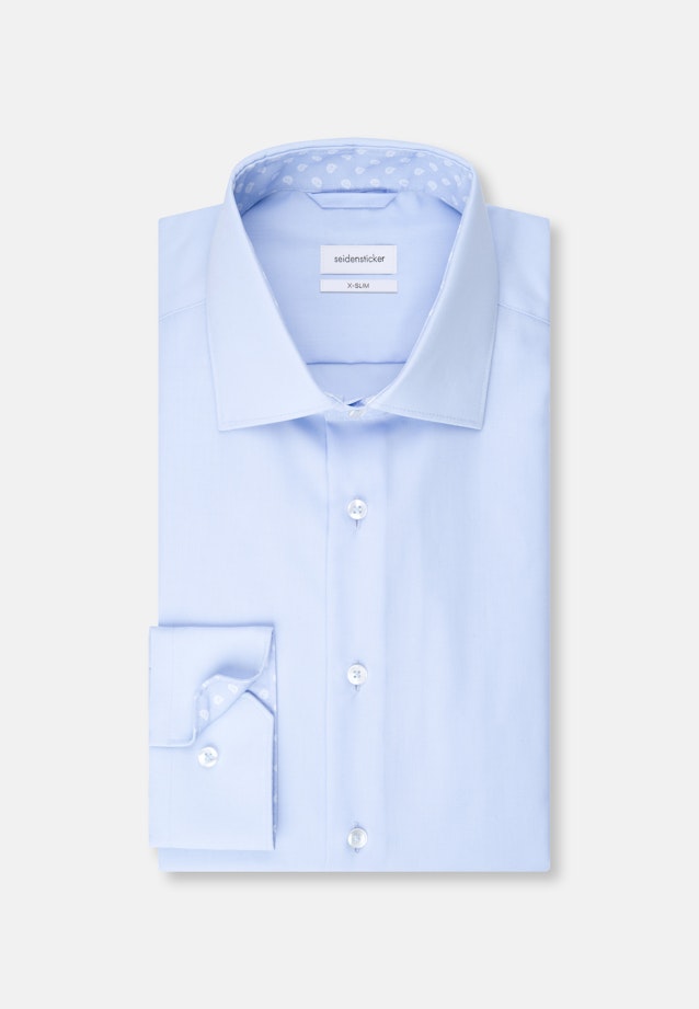 X-Slim Business Hemd Uni in Mittelblau |  Seidensticker Onlineshop