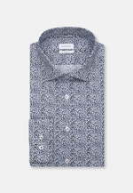 Shaped Business Shirt Print in Dark Blue |  Seidensticker Onlineshop