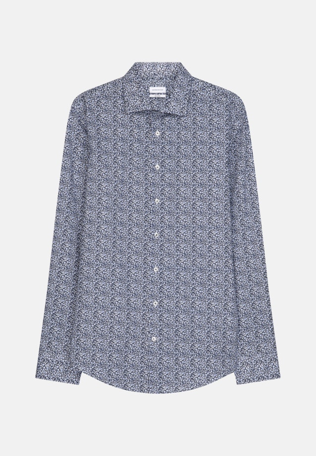 Shaped Business Shirt Print in Dark Blue |  Seidensticker Onlineshop