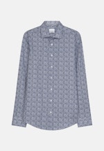Shaped Business Shirt Print in Dark Blue |  Seidensticker Onlineshop