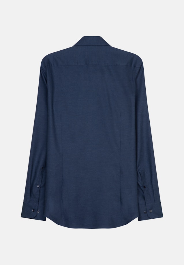 Shaped Business Shirt Plain in Dark Blue |  Seidensticker Onlineshop