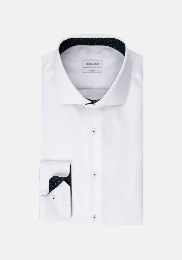Bügelfreies Twill Business Hemd in X-Slim mit Kentkragen in Weiß |  Seidensticker Onlineshop