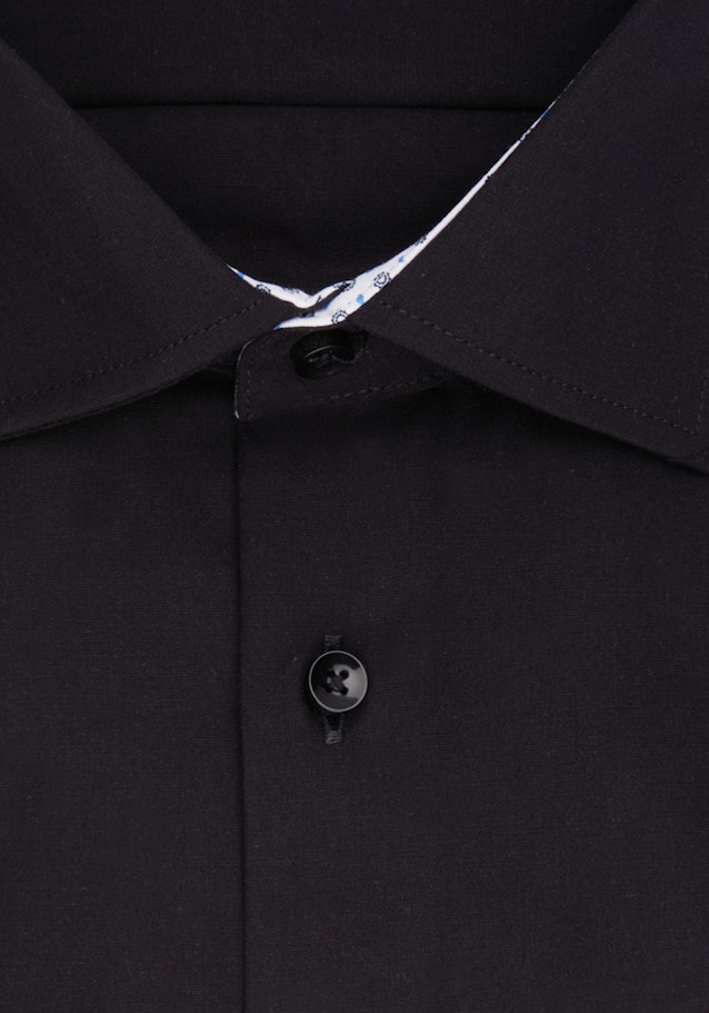 Bügelfreies Fil a fil Business Hemd in X-Slim mit Kentkragen in Schwarz |  Seidensticker Onlineshop