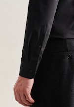 Chemise Business X-Slim Fil à fil Col Kent in Noir |  Seidensticker Onlineshop