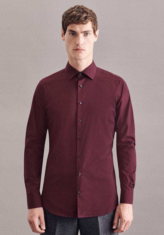 Non-iron Fil a fil Business Shirt in X-Slim with Kent-Collar in Red | Seidensticker Onlineshop