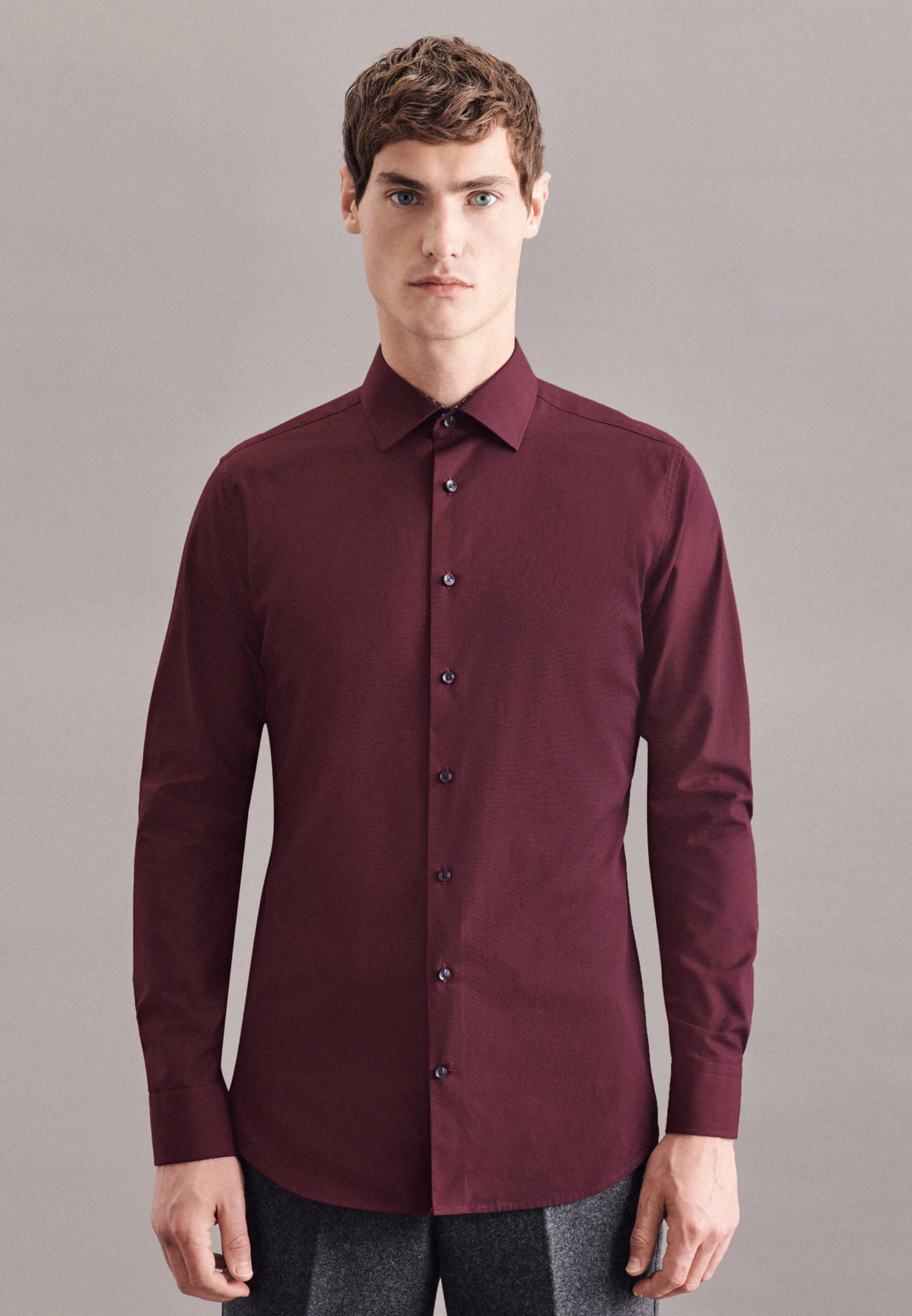 X-Slim Business Hemd Uni Rot 42