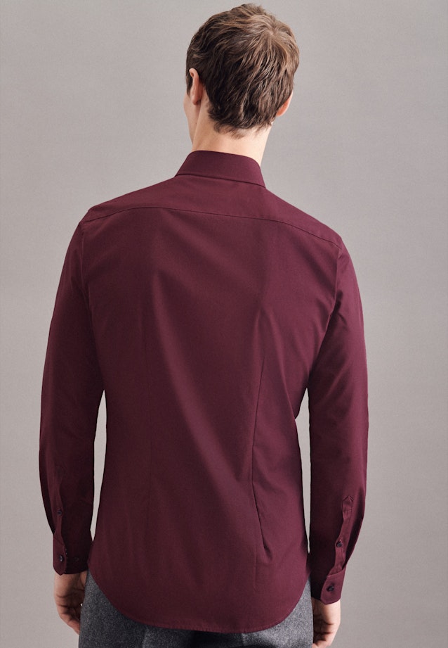 Bügelfreies Fil a fil Business Hemd in X-Slim mit Kentkragen in Rot | Seidensticker Onlineshop