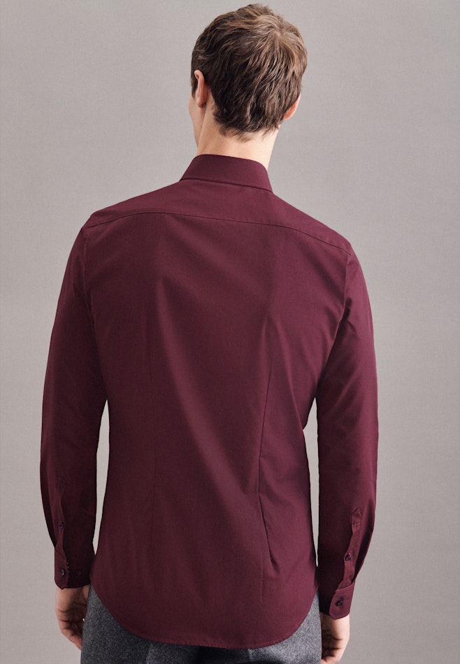 Non-iron Fil a fil Business Shirt in X-Slim with Kent-Collar in Red | Seidensticker online shop