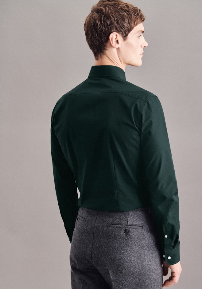 X-Slim Business shirt Uni in Green | Seidensticker online shop