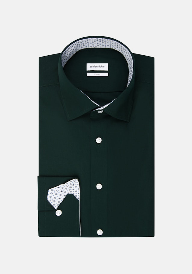 Non-iron Fil a fil Business overhemd in X-Slim with Kentkraag in Groen |  Seidensticker Onlineshop