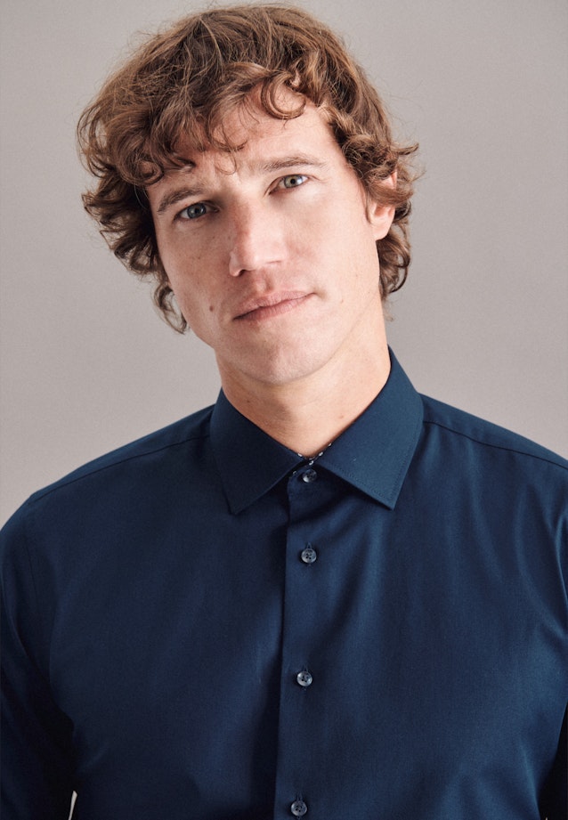 X-Slim Business Hemd Uni in Dunkelblau |  Seidensticker Onlineshop