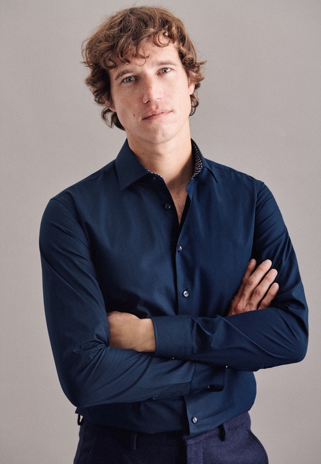 X-Slim Business Hemd Uni in Dunkelblau |  Seidensticker Onlineshop