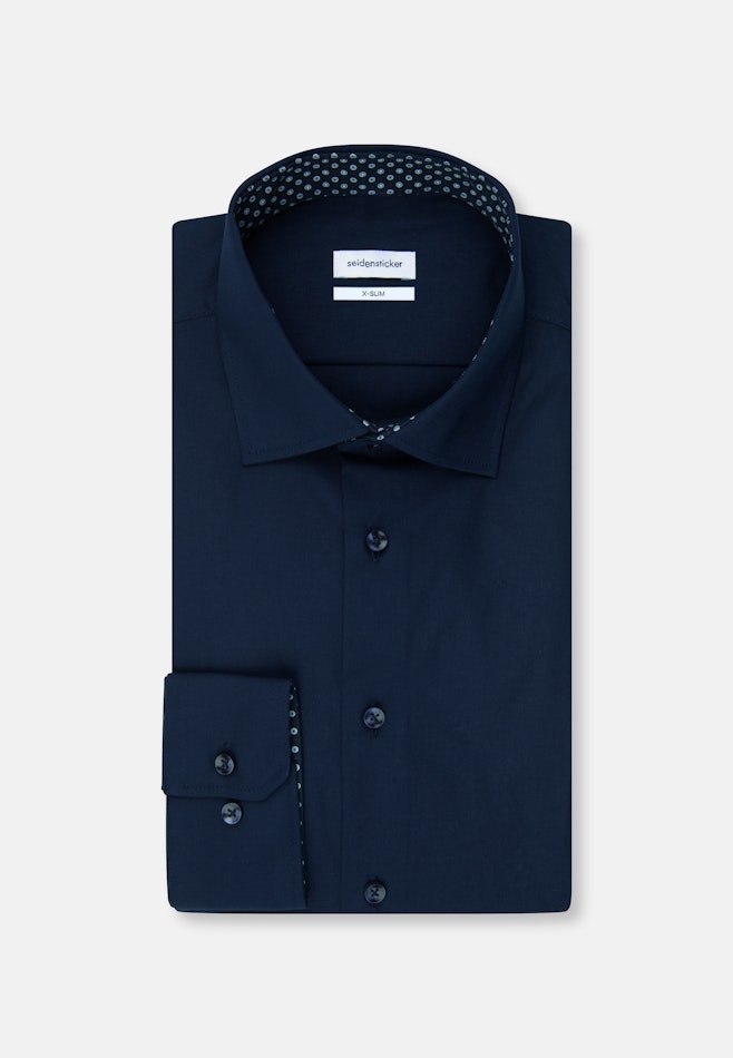 X-Slim Business shirt Uni in Dark Blue | Seidensticker online shop