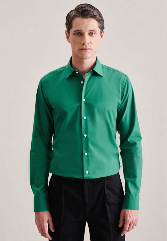 Non-iron Fil a fil Business Shirt in X-Slim with Kent-Collar in Green |  Seidensticker Onlineshop