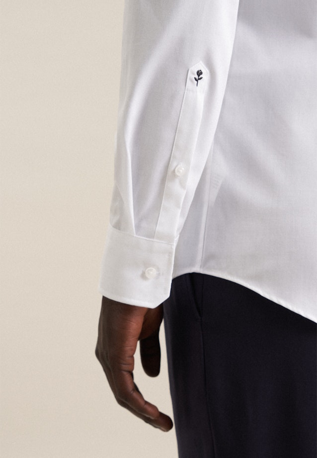 Chemise Business X-Slim Fil à fil Col Kent in Blanc |  Seidensticker Onlineshop