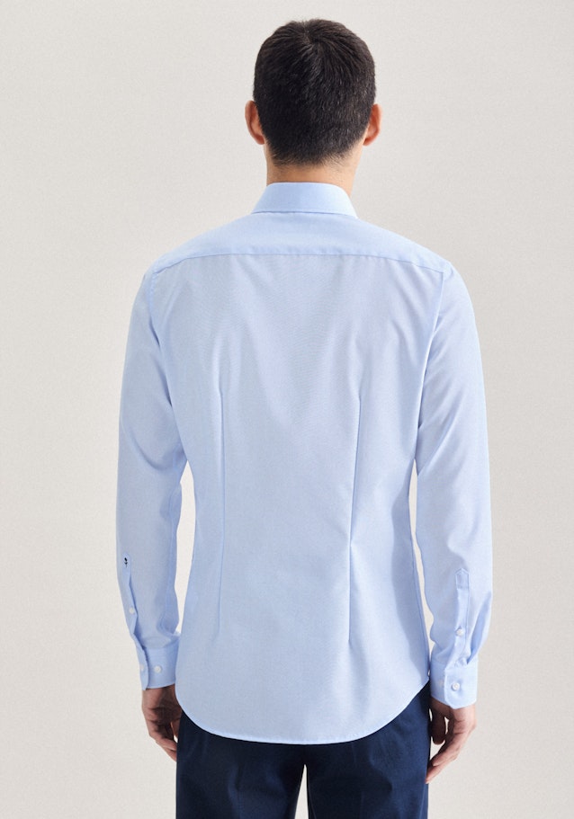Non-iron Fil a fil Business overhemd in X-Slim with Kentkraag in Middelmatig Blauw |  Seidensticker Onlineshop