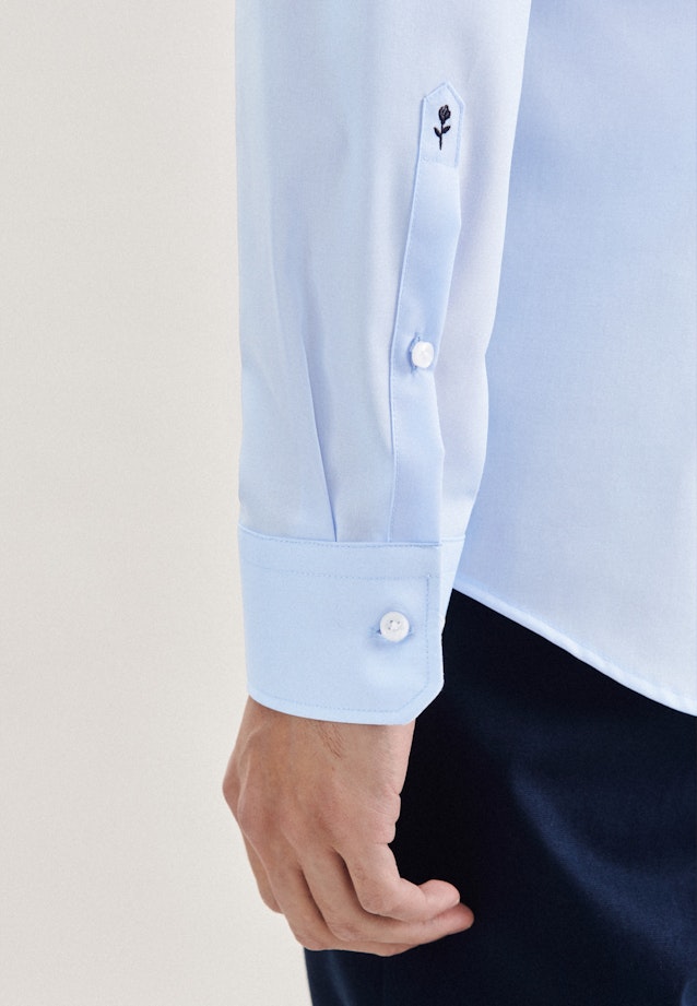 Non-iron Fil a fil Business Shirt in X-Slim with Kent-Collar in Medium Blue |  Seidensticker Onlineshop