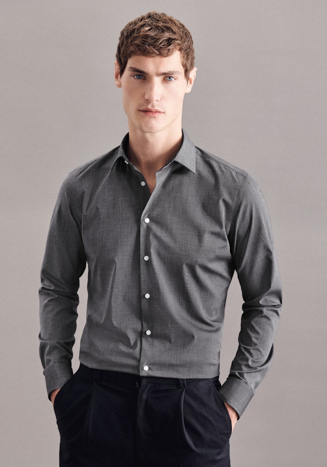 X-Slim Business Hemd Uni in Grau | Seidensticker Onlineshop