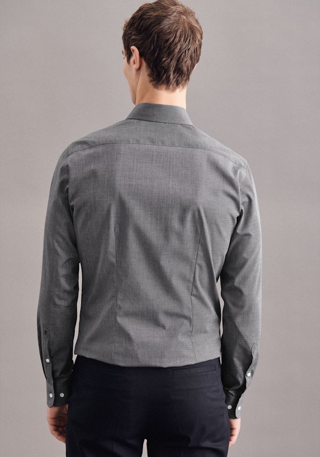Non-iron Fil a fil Business Shirt in X-Slim with Kent-Collar in Grey | Seidensticker Onlineshop