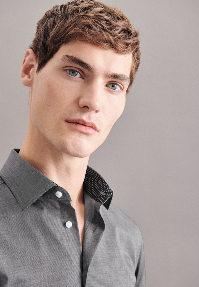 X-Slim Business Hemd Uni in Grau |  Seidensticker Onlineshop