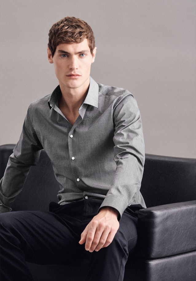 X-Slim Business Hemd Uni in Grau | Seidensticker Onlineshop