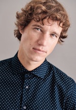 Slim Business Hemd Print in Dunkelblau |  Seidensticker Onlineshop