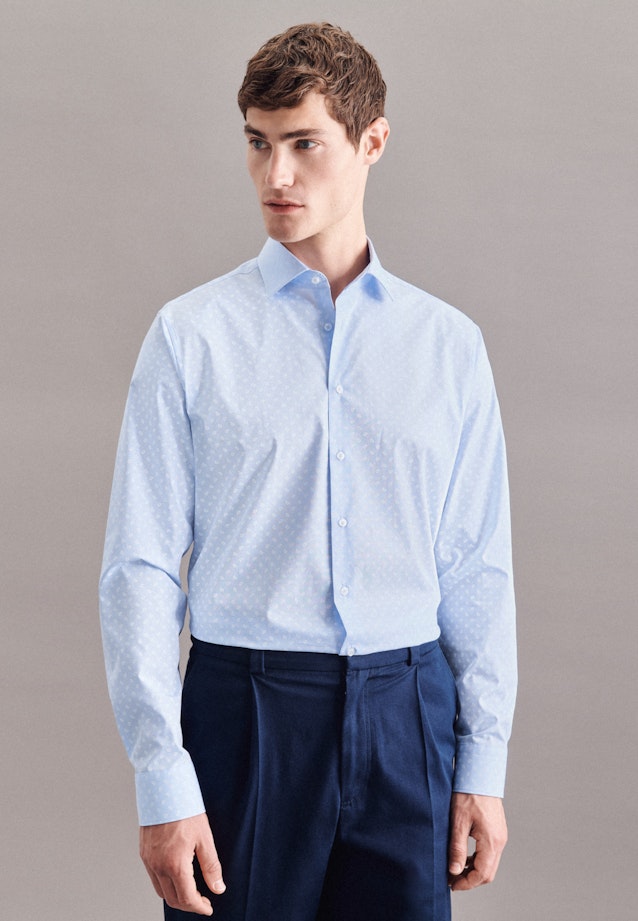 Slim Business Shirt Print in Light Blue |  Seidensticker Onlineshop