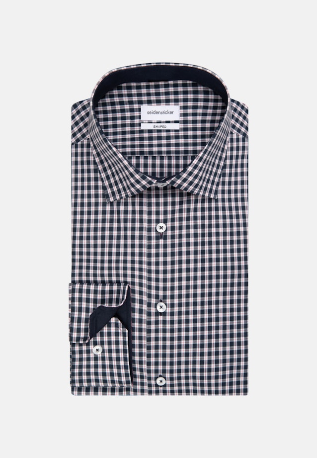 Non-iron Poplin Business Shirt in Shaped with Kent-Collar in Dark Blue |  Seidensticker Onlineshop