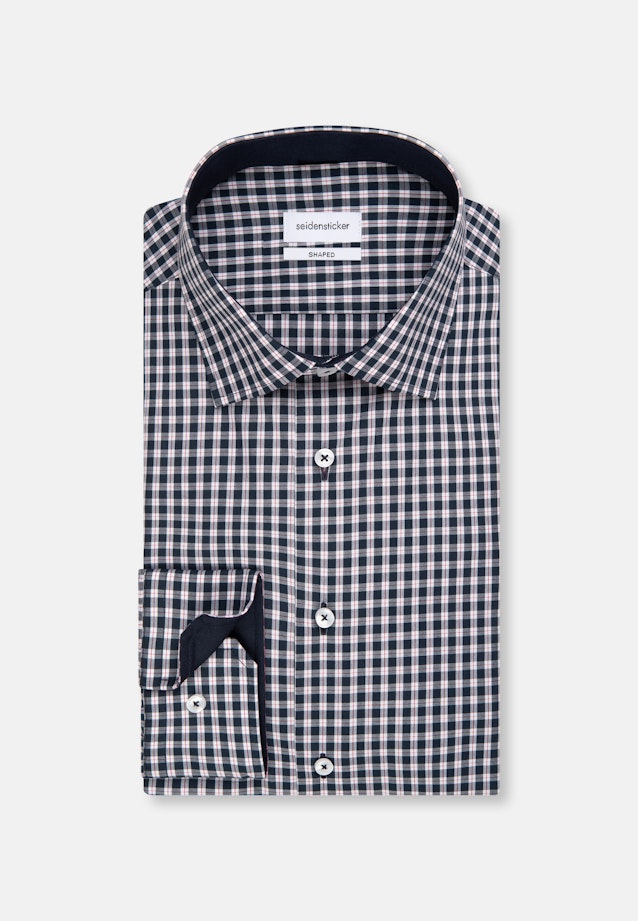 Shaped Business Hemd Karo in Dunkelblau |  Seidensticker Onlineshop