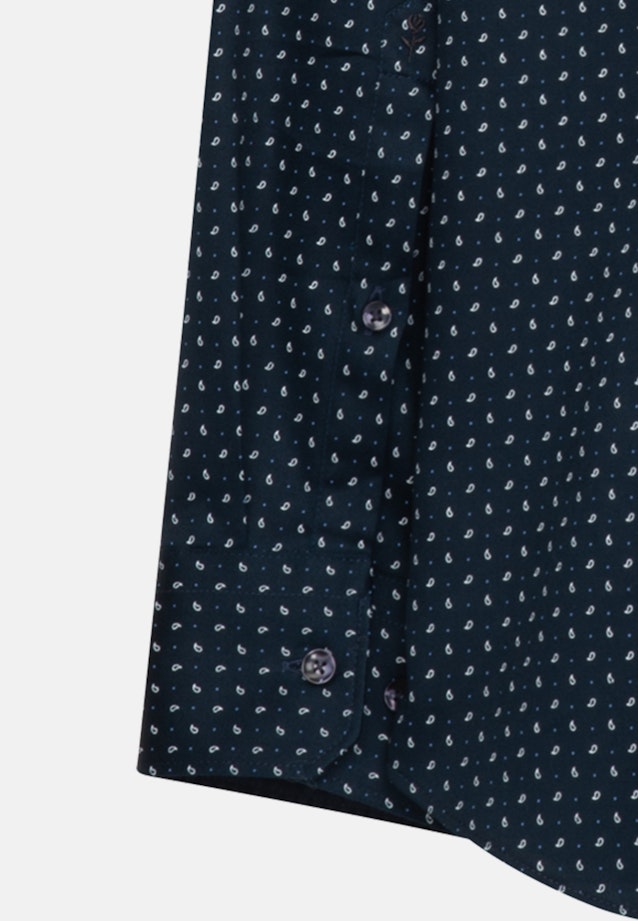 X-Slim Business Hemd Druck in Dunkelblau |  Seidensticker Onlineshop
