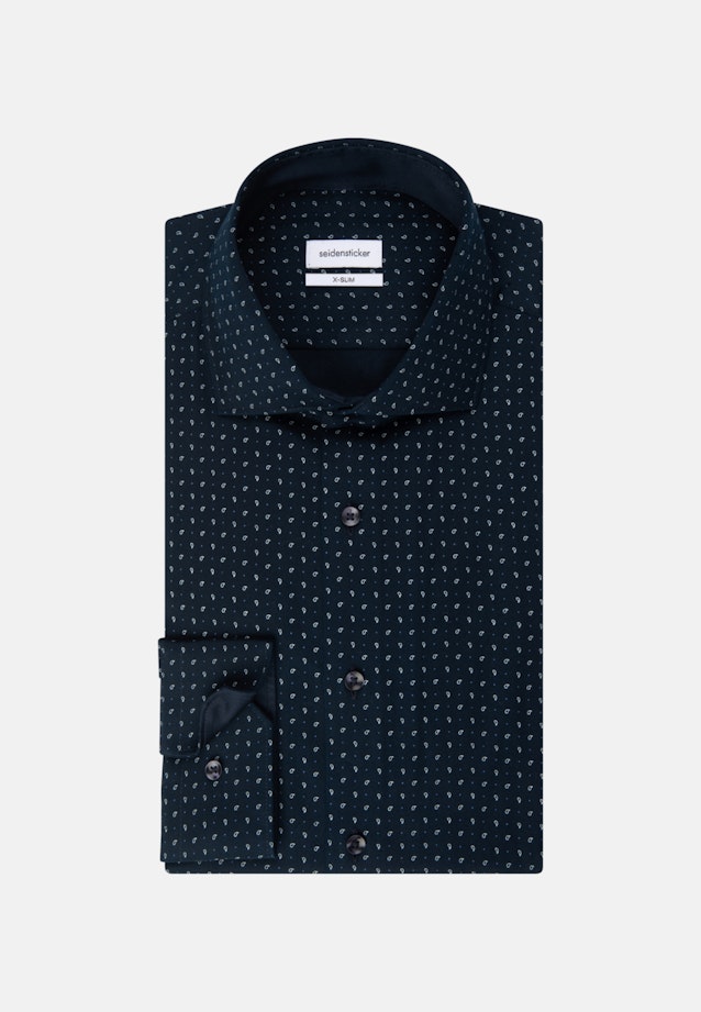 Business Shirt in X-Slim with Kent-Collar in Dark Blue |  Seidensticker Onlineshop