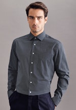 Regular Business Hemd Print in Dunkelblau |  Seidensticker Onlineshop