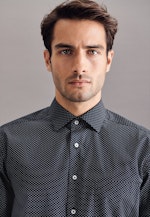 Regular Business Hemd Print in Dunkelblau |  Seidensticker Onlineshop