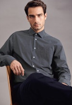 Regular Business Hemd Print in Dunkelblau |  Seidensticker Onlineshop