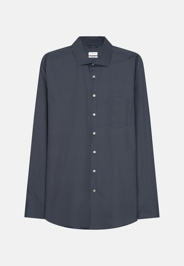 Regular Business Hemd Print in Dunkelblau |  Seidensticker Onlineshop