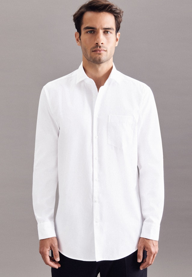 Regular Business Hemd Uni in Weiß |  Seidensticker Onlineshop