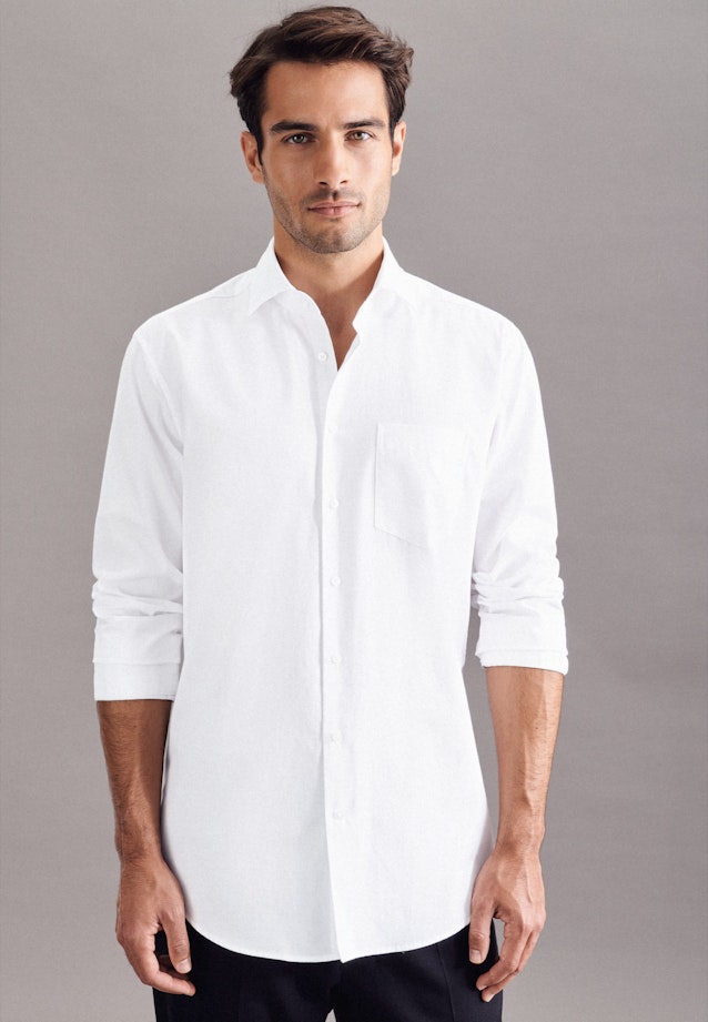 Regular Business Hemd Uni in Weiß |  Seidensticker Onlineshop