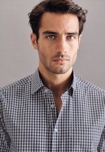 Regular Business Hemd Karo in Dunkelblau |  Seidensticker Onlineshop