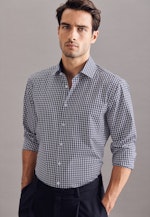 Regular Business Hemd Karo in Dunkelblau |  Seidensticker Onlineshop