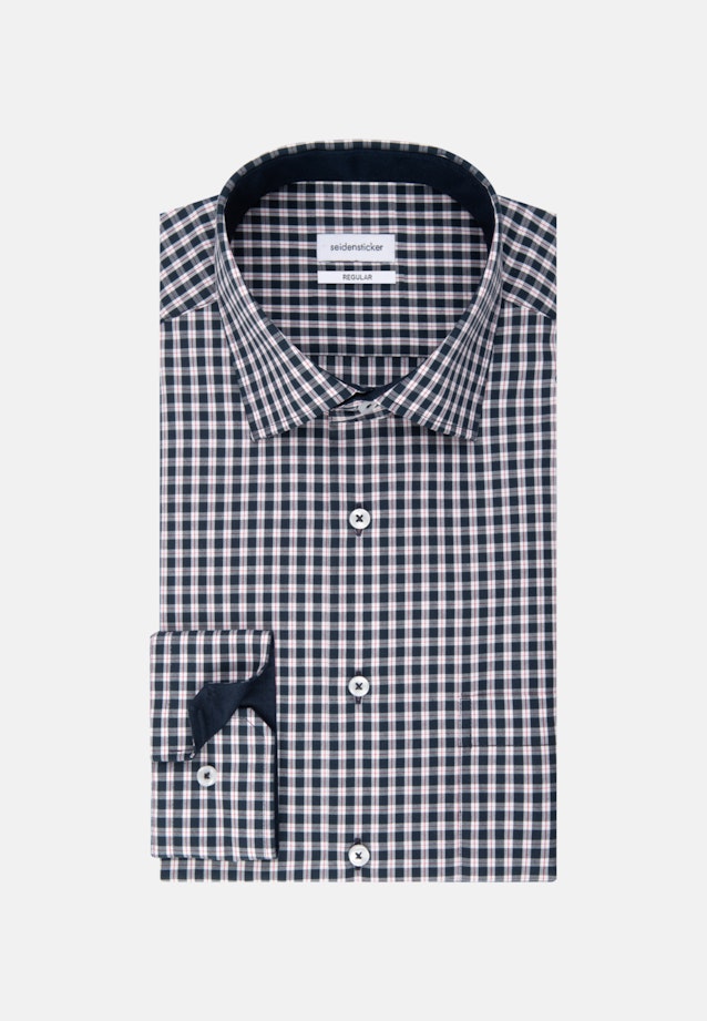 Regular Business Shirt Check in Dark Blue |  Seidensticker Onlineshop