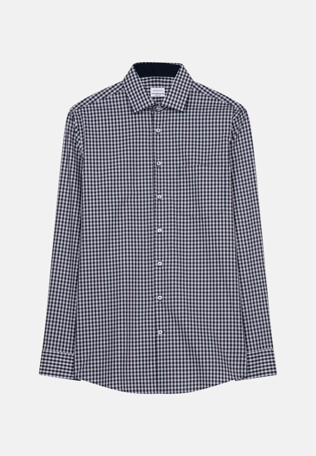 Regular Business Shirt Check in Dark Blue |  Seidensticker Onlineshop