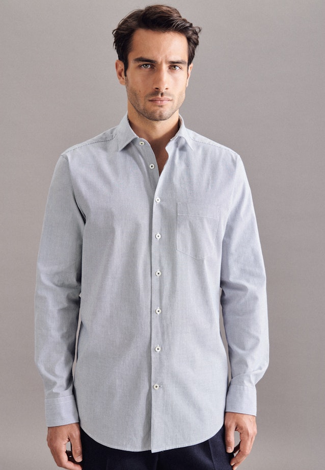 Regular Oxfordhemd Streifen in Dunkelblau |  Seidensticker Onlineshop