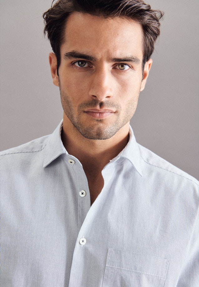 Regular Oxfordhemd Streifen in Dunkelblau |  Seidensticker Onlineshop