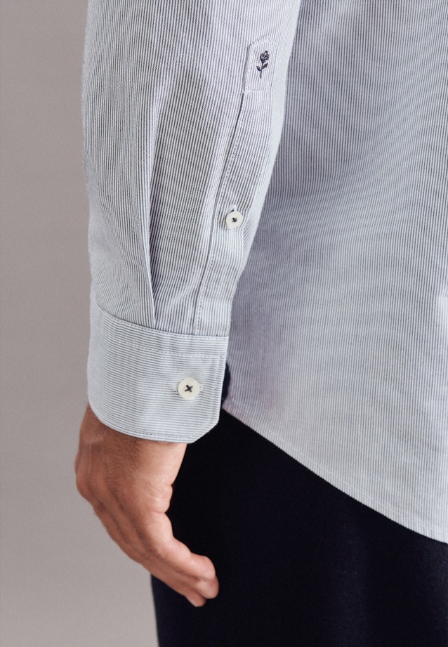 Regular Oxfordhemd Streifen in Dunkelblau |  Seidensticker Onlineshop