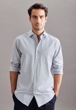 Regular Oxfordhemd Streifen in Dunkelblau |  Seidensticker Onlineshop