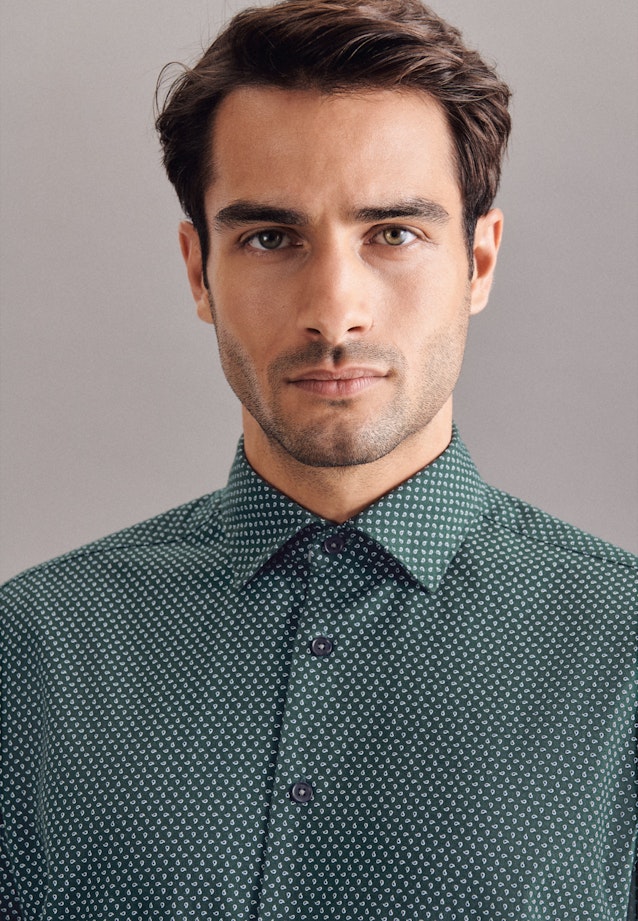 Regular Chemise casual Imprimé in Vert |  Seidensticker Onlineshop