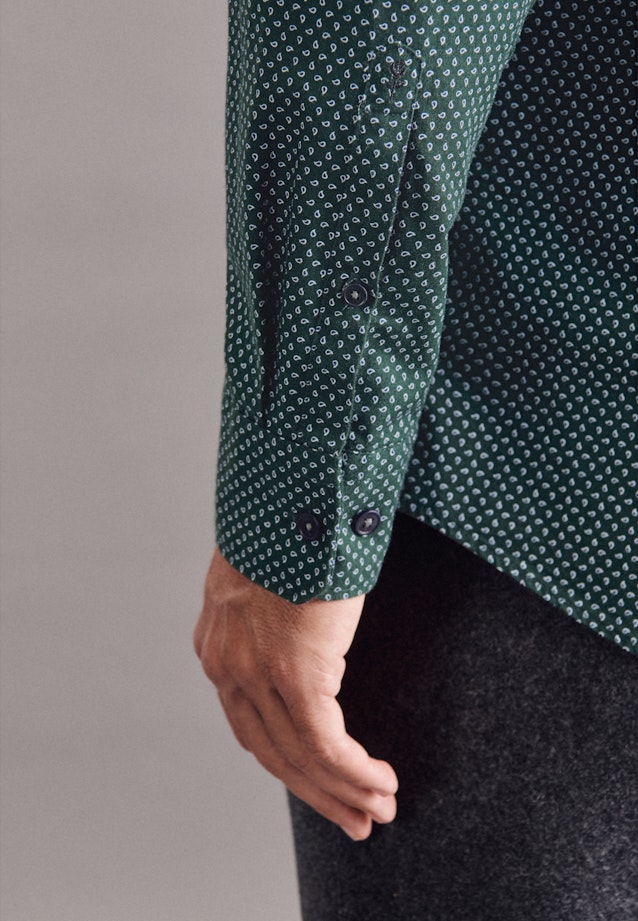 Regular Chemise casual Imprimé in Vert |  Seidensticker Onlineshop