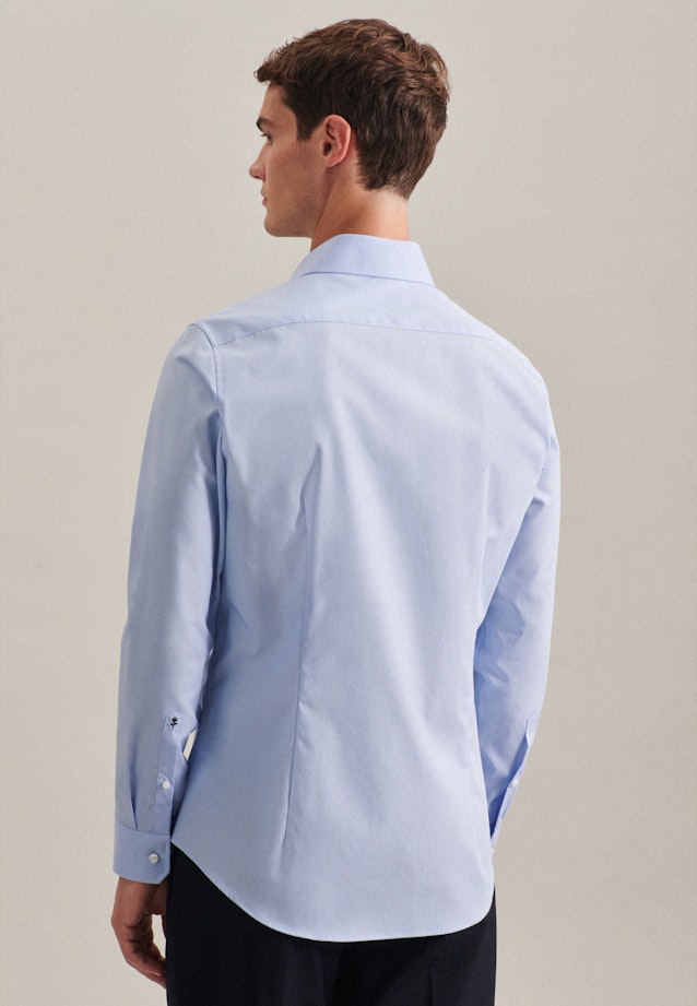 Non-iron Fil a fil Business overhemd in Slim with Kentkraag in Lichtblauw | Seidensticker Onlineshop